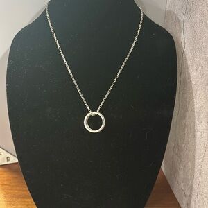 Dolce & Gabbana Silver Necklace with Circular Ring Pendant